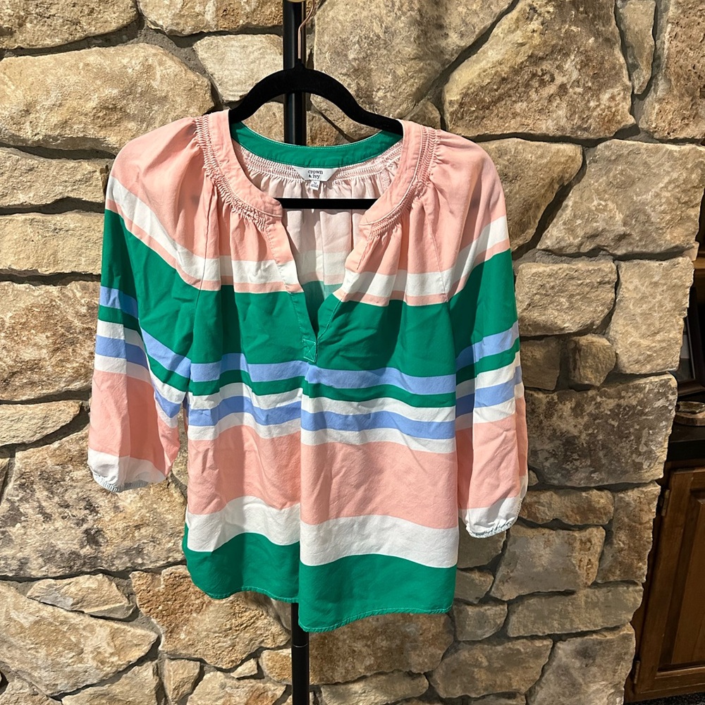 Crown & Ivy Multicolor Striped Blouse